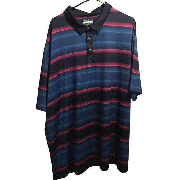 Ben Hogan Performance 3-Button Men's Golf Polo Sz XXXL Colorful Striped Lined - Picture 1 of 15